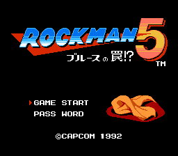 Rockman 5 - Joho Boshu 1 Title Screen